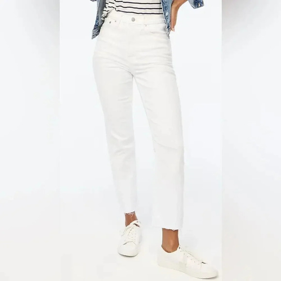 NEW J. Crew Size‎ 26 Petite White Stovepipe Straight Jean Signature Stretch+ NWT - Picture 1 of 9